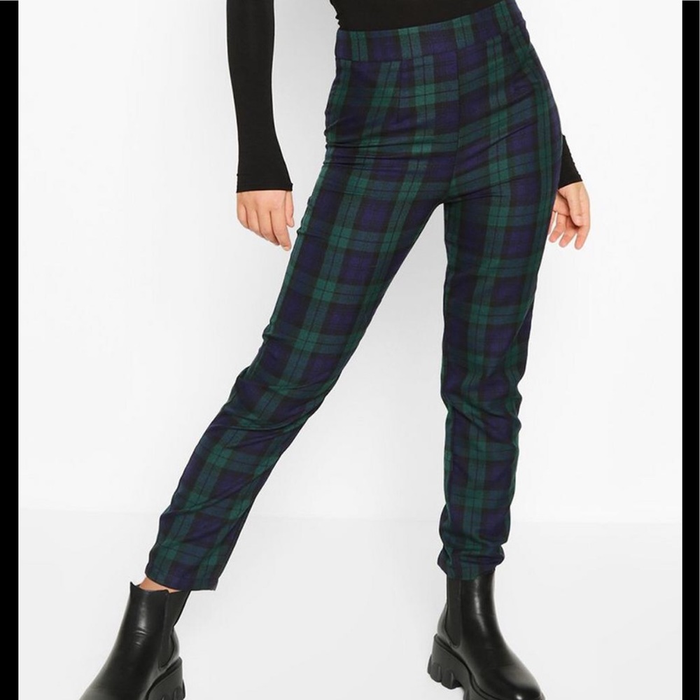Petite Plaid Check Pants